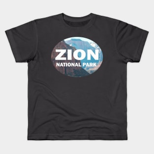 Zion National Park Bumper Sticker Kids T-Shirt